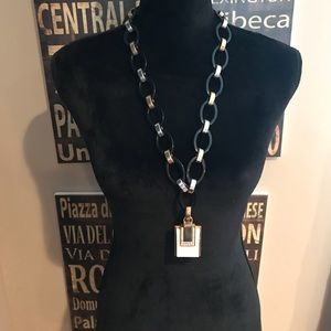Ann Taylor Black, Gold and white necklace. NWT
